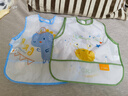 Babyprints圍兜兒童罩衣幼兒園吃飯寶寶圍嘴防濺防水反穿衣口水兜無(wú)袖兩件 曬單實(shí)拍圖