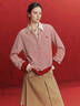 ELLE【條紋秩序】學(xué)院新年紅色條紋衛衣女2026春季新款設計感寬松上衣 條紋 M 曬單實(shí)拍圖