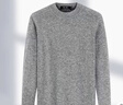 七匹狼【易打理】羊絨衫可機洗圓領(lǐng)純羊絨厚毛衫毛衣 003(中灰) XL 175/92A 曬單實(shí)拍圖