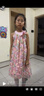 迪士尼女童公主裙夏季海邊度假風(fēng)背心裙女孩連衣裙裙子TD2EQ010 粉140 曬單實(shí)拍圖