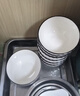 傳旗 陶瓷碗 4.5英寸10只 中式白瓷小碗家用米飯碗喝湯碗具 玄月 曬單實(shí)拍圖