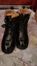 達芙妮馬丁靴女厚底增高加絨復古短靴百搭高跟女靴子 黑色（厚絨） 38 曬單實(shí)拍圖