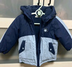 戴維貝拉女童外套棉服冬裝男童寶寶加絨防水透濕連帽棉衣 曬單實(shí)拍圖