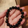 龍虎山文創(chuàng  )天然黑曜石三合生肖手鏈男馬年本命年女款守護手串禮物飾品情人節 12mm黑曜石【生肖馬】三合開(kāi)運-2026值歲歲 曬單實(shí)拍圖