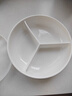 百暢（BAICHANG）陶瓷分格分格餐盤(pán)食品級兒童輔食盤(pán)微波爐加熱減脂蒸盤(pán)備菜盤(pán) 【17CM三格陶瓷盤(pán)-無(wú)蓋】可蒸可微波 曬單實(shí)拍圖