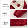 班喜迪女童棉服冬裝兒童洋氣公主夾棉外套女寶寶加絨棉衣新年衣服拜年服 曬單實(shí)拍圖