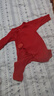 乖奇熊新生兒連體哈衣滿(mǎn)月紅色長(cháng)袖嬰兒衣服寶寶睡衣過(guò)年喜慶衣服拜年服 曬單實(shí)拍圖