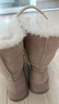 達芙妮雪地靴防水防滑女2025秋冬新款加絨加厚短靴子東北保暖棉鞋 曬單實(shí)拍圖