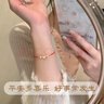 央創(chuàng  )時(shí)尚中國黃金紅繩手鏈女平安鎖閨蜜生日禮物女生情人節新年送女友S925 曬單實(shí)拍圖