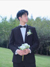 花花公子（PLAYBOY）2025新款新郎結婚訂婚伴郎婚禮禮服西服套裝男士韓版修身休閑西裝 黑色 兩件套【西裝+西褲】+送襯衫+領(lǐng)帶 XL 【建議120-135斤】 曬單實(shí)拍圖