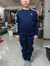 特步（XTEP）兒童童裝復古學(xué)院風(fēng)密熱絨撞色織帶針織保暖套裝 深奧藍 140cm 曬單實(shí)拍圖