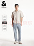 杰克·瓊斯（JACK&JONES）26年春季新款織嘜裝飾涼感面料舒適錐形九分牛仔褲男裝226132130 E40淺牛仔藍 常規 29 170 W29 曬單實(shí)拍圖