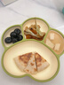 COOKSS 寶寶餐盤(pán)硅膠嬰兒學(xué)吃飯分格兒童餐具輔食碗餐盤(pán)帶吸盤(pán) 雙拼綠 曬單實(shí)拍圖