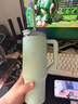 小米吸管保溫杯 大容量冰霸杯 巨無(wú)霸水杯 316L不銹鋼保冷杯 1L青檸綠 曬單實(shí)拍圖