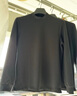 布先生小高領(lǐng)加厚保暖長(cháng)袖打底T恤男秋冬打底衫 鋼琴黑 S/165  曬單實(shí)拍圖