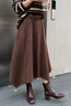 加厚羊毛呢半身裙女不規則流行新款遮胯中長(cháng)款時(shí)尚百搭高腰a字裙 咖色 （高品質(zhì)） 4XL /2尺5-32碼 曬單實(shí)拍圖
