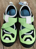 江博士春季新款男女鏤空兒童鞋兒童魔術(shù)貼兒童運動(dòng)鞋舒適透氣防滑 黑/綠 26 腳長(cháng)約15.6-16.1 曬單實(shí)拍圖
