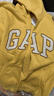 GAP男女裝春款LOGO抓絨寬松連帽拉鏈衛衣休閑上衣786376 黃色 M (170/92A)亞洲尺碼【偏大,建議拍小一碼】 曬單實(shí)拍圖