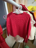 優(yōu)衣庫嬰幼兒寶寶souffle yarn舒芙蕾可機洗針織衫舒芙蕾478832 16 紅色 100 曬單實(shí)拍圖