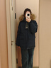 波司登（BOSIDENG）25年新款極寒羽絨服男女情侶同款鵝絨大毛領(lǐng)加厚東北特供保暖外套 中山青5870 -充絨量+30%左右-700+高蓬鵝絨 S 160/84A 體重約100-110斤-卡碼拍大 曬單實(shí)拍圖