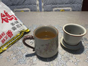 淮漫陶瓷家用功夫茶主人杯女茶杯個(gè)人專(zhuān)用 米黃汝窯-粉桃迎春辦公過(guò)濾杯+茶葉罐【禮盒裝】 400mL(不含)-600mL(含) 曬單實(shí)拍圖