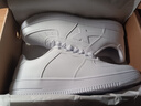 特步情侶男女板鞋小白鞋空軍一號冬季革面保暖運動(dòng)板鞋休閑鞋 曬單實(shí)拍圖