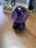 石傳百世【附專(zhuān)業(yè)證書(shū)】天然紫水晶球擺件水晶工藝品禮品家居裝飾原石打磨 球直徑4-5厘米 曬單實(shí)拍圖
