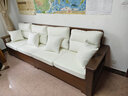 小木窩沙發(fā) 中古風(fēng)白蠟木實(shí)木沙發(fā)簡(jiǎn)約家用客廳組合冬夏兩用小戶(hù)型家具 直排四人位(2+2) 高箱儲物 曬單實(shí)拍圖