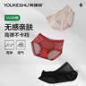 有棵樹(shù)（YOUKESHU）女士?jì)妊澟志d無(wú)痕蕾絲花邊不勒腿不夾臀三角短褲3條裝 曬單實(shí)拍圖