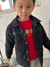 悠悠童話(huà)【夾棉】秋冬男童外套加厚款2025兒童薄棉衣中大童洋氣上衣潮 黑色 130 64 曬單實(shí)拍圖