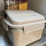 GLASSLOCK米桶防蟲(chóng)儲米箱廚房密封加厚進(jìn)口玻璃雜糧收納桶大容量防潮面桶6L 曬單實(shí)拍圖