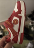 泰蘭尼斯兒童紅色新年板鞋冬季幼兒園軟底防滑室內鞋男女童滑板鞋白/紅28 曬單實(shí)拍圖