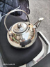 加厚不銹鋼茶壺泡茶壺煮酒小酒壺帶過(guò)濾網(wǎng)飯店餐廳酒店玲瓏燒水壺 【銀色】+短漏網(wǎng) 加厚14cm約0.8升-(1人用) 曬單實(shí)拍圖