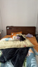 京東京造悅楓實(shí)木床 天然橡膠木 雙人床胡桃色1.8×2米 邦尼爾床墊套裝 曬單實(shí)拍圖
