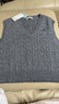 茵曼老錢(qián)風(fēng)麻花毛針織2025秋季女裝百搭馬甲通勤毛衣 蒼灰 L 曬單實(shí)拍圖