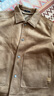 卡特（CAT）25新品男士戶(hù)外休閑復古麂皮絨翻領(lǐng)工裝夾克外套 卡其 M 曬單實(shí)拍圖