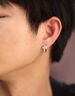 黛若痞帥美式十字架無(wú)耳洞耳夾男士高級潮飾品假耳環(huán)設計單只小眾耳圈 【白色】無(wú)耳洞耳夾（無(wú)痛·不掉） 曬單實(shí)拍圖