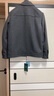 七匹狼（SEPTWOLVES）羊毛呢夾克男士冬季翻領(lǐng)商務(wù)行政短款毛呢外套工裝上衣 黑灰（002） M (165) 曬單實(shí)拍圖