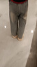 唐獅（TonLion）女童加絨牛仔褲冬季保暖蝴蝶結褲子中大童直筒褲寬松長(cháng)褲 藍色160 曬單實(shí)拍圖