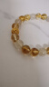 周大生【新年禮物】黃金鑲玉足金虎眼石黃水晶瑪瑙手串招財轉運珠手鏈 奔富向錢(qián)（金重約0.3g） 曬單實(shí)拍圖
