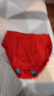 AB4件套AB龍年本命年紅品大紅中老年高腰女士短褲棉襪2822 大紅 2條內褲+2雙襪子 2條 L 曬單實(shí)拍圖