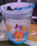 富光玻璃杯家用兒童牛奶杯子帶刻度吸管水杯 寶寶沖泡奶粉杯帶把手 曬單實(shí)拍圖