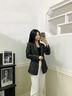晨芙羊毛西裝外套女春秋季新款高級感時(shí)尚氣質(zhì)休閑加厚小個(gè)子毛呢西服 單件黑色西裝 M 建議90~99斤 曬單實(shí)拍圖