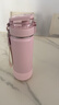 希樂(lè )（cille）316不銹鋼保溫杯高顏值女士吸管杯子外出便攜運動(dòng)水杯丁香粉600ml 曬單實(shí)拍圖