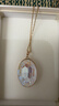 XUPING旭平首飾仿水晶夢(mèng)幻藍重工鴿子蛋女生項鏈X000967169 4號色-荔枝奶白 約40+5cm 曬單實(shí)拍圖