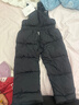 新款兒童羽絨棉褲秋冬加厚男女童中小童裝冬裝寶寶韓版背帶褲棉褲 黑色 90 曬單實(shí)拍圖