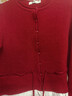 森馬（Semir）騏驥紅色毛衣女短款假兩件上衣26新蕾絲下擺兩穿內搭109126106001 曬單實(shí)拍圖