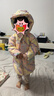 鴨鴨兒童羽絨服新中長(cháng)款女童寶寶加厚可愛(ài)面包服冬季小童裝外套YD 粉色 110 曬單實(shí)拍圖