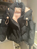 鴨鴨（YAYA）鞠婧祎同款羽絨服女短款2025秋冬新款韓版時(shí)尚加厚保暖顯瘦外套XH 黑色 S （155） 曬單實(shí)拍圖