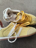 達芙妮平底德訓鞋女2025新款輕便軟底板鞋復古百搭阿休閑甘鞋女 黃色 38 曬單實(shí)拍圖